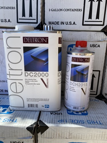 PPG 2 Gal Deltron DC2000 Ultra Velocity Clearcoat 2 Qt DCH2015 2 Kits FREE SHIP - Picture 2 of 2