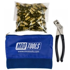 100 3/16 Extra Short Cleco Fasteners  Cleco Pliers w/ Carry Bag KK1S100-3/16 