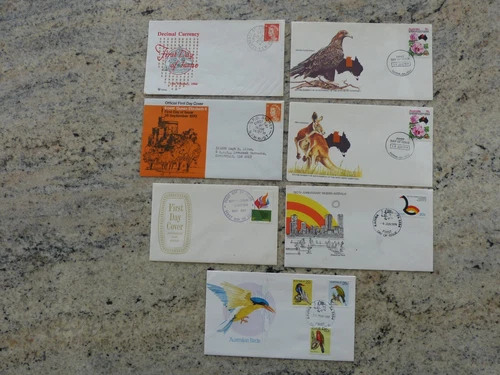7 x Australia First Day Cover FDC 1966/1980