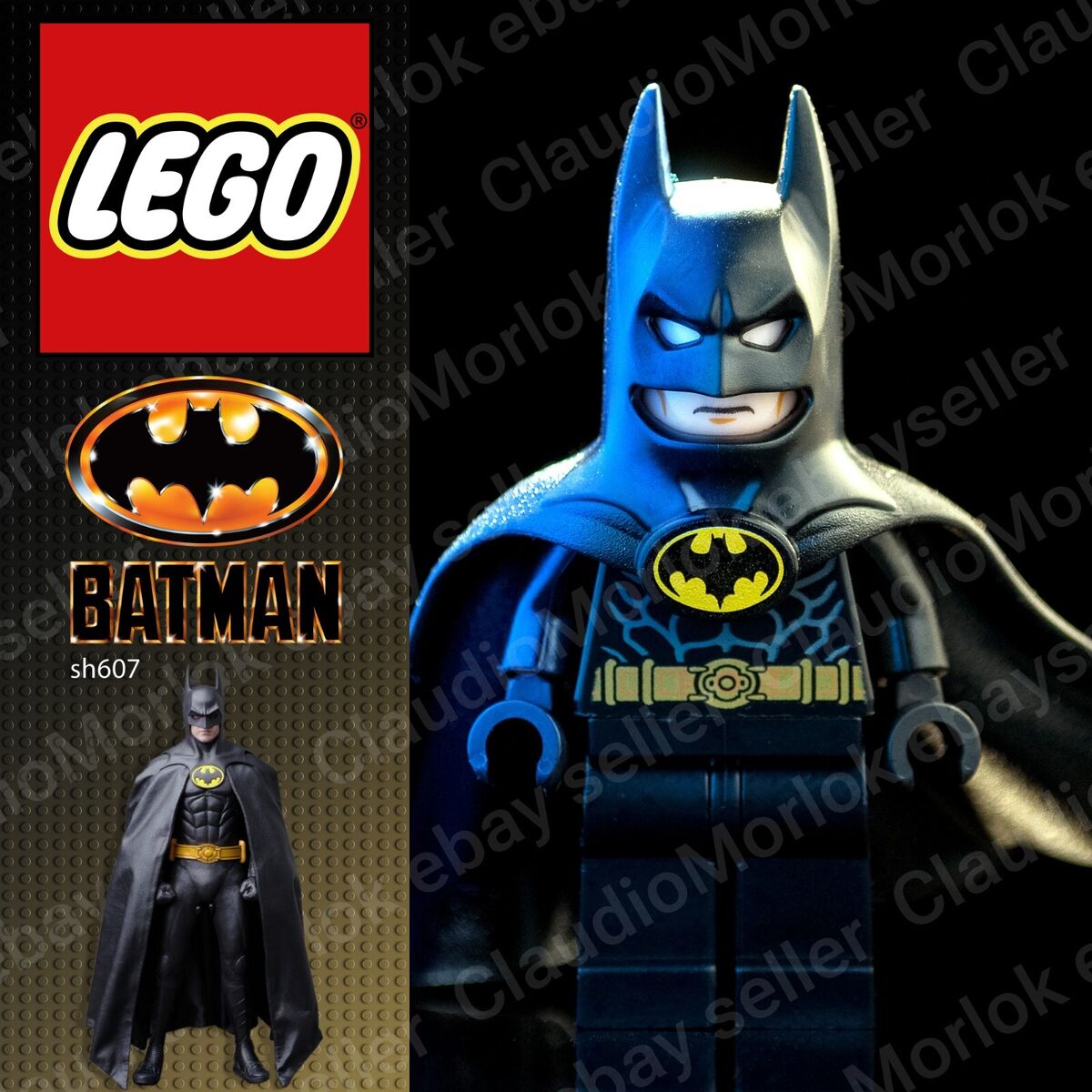 ⭐ LEGO Batman 1989 sh607 Minifigure Tim Burton 76139 76161 One piece Mask Dc