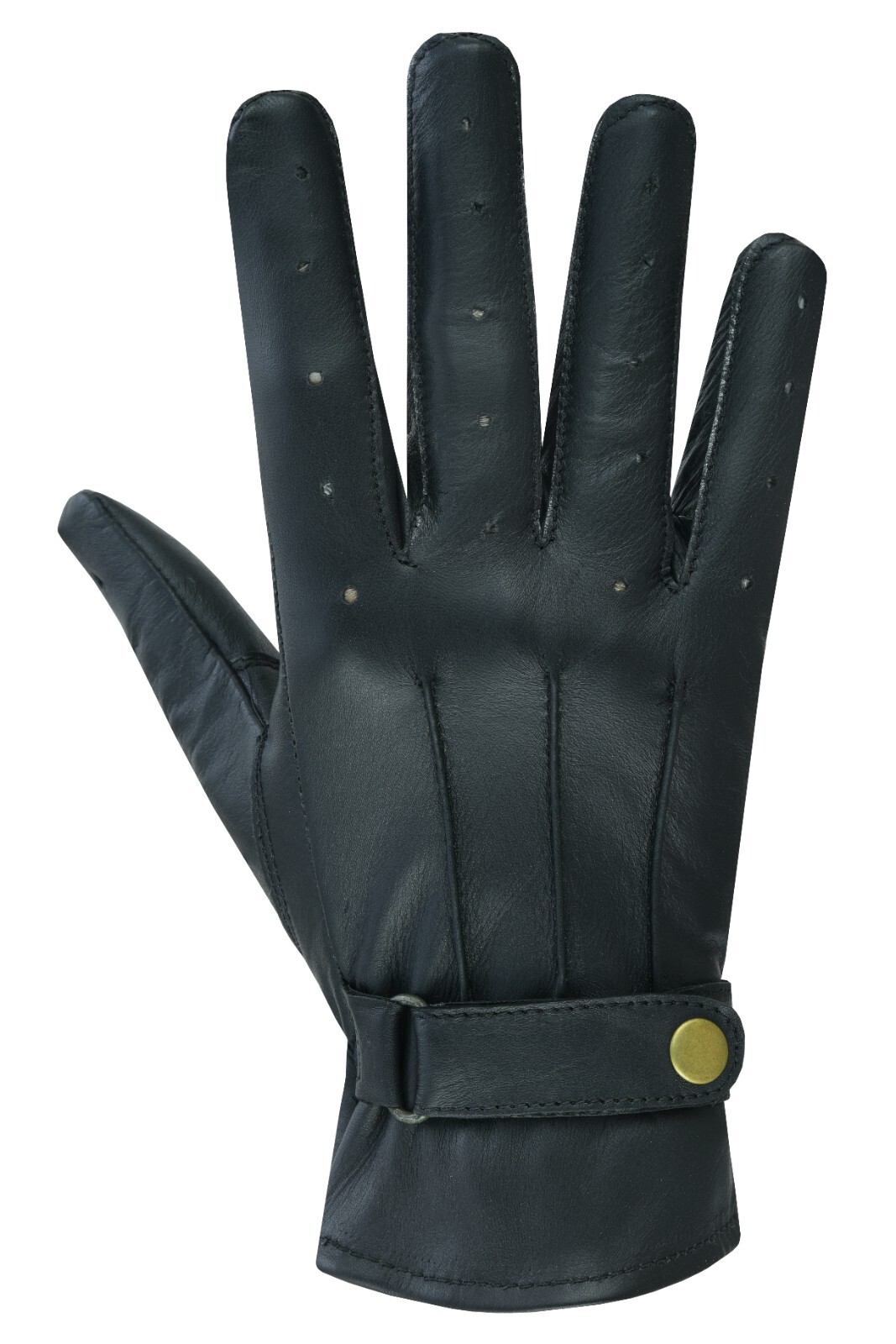 MENS CLASSIC DRIVING GLOVES SOFT GENUINE REAL LAMBSKIN LEATHER BLACK UK