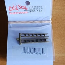 Pennsylvania RR Steam Locomotive Engine Ladder 1 Pair Brass Cal Scale 190-598 HO