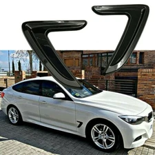 2pc Car Side Fender Air Flow Vent +License Plate Frame For BMW 3 Series 318i320