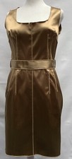 Semi-Vintage Dolce & Gabbana Gold Satin Corset Party Cocktail Size 40 US 4 SMALL