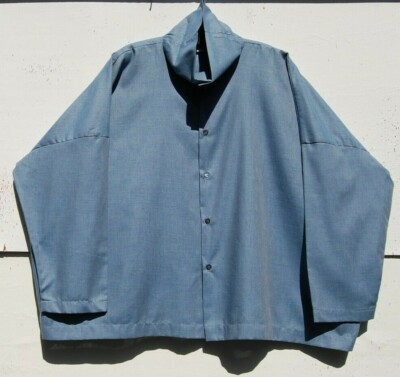 NEW Eskandar Size (1) BLUE Light Weight Cotton Scrunch Neck 26