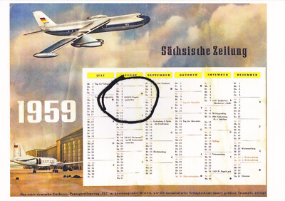 B 152 Kalender Interflug A4 Kopie flugzeuge airlines  eBay