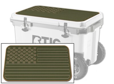 SeaDek Cooler Pad EVA Top fits RTIC 52 QT Ultralight WHEELED - US Flag - OG/T