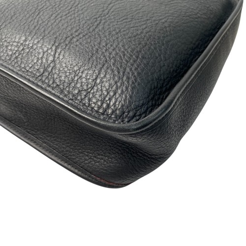 Hermes HERMES Women's Vespa PM Black Shoulder Bag □A Stamp - Picture 18 of 19