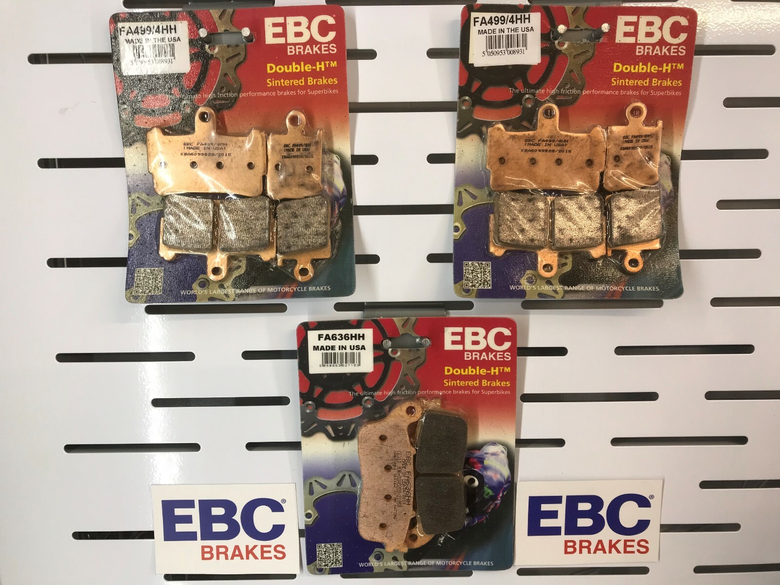 HONDA VFR1200 BRAKE PADS FULL SET FRONT AND REAR 10-17 DCT ONLY EBC SINTERED