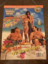WWF Magazine August 1995 UNCUT Wrestling Trading Card Sheet + Alundra Blayze