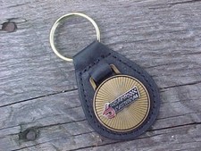 Buick Grand National Power 6 Logo NOS Leather Key Fob Antique Gold Medallion