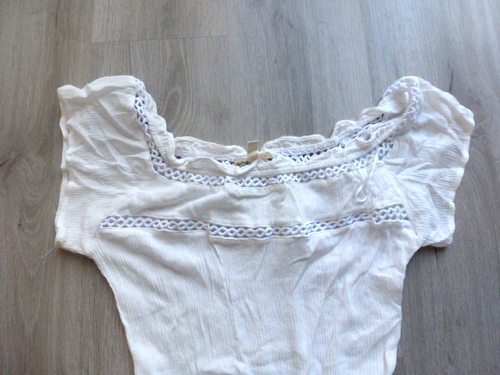 Wild Cat Romper Womens Small White Lace Design Boho Festival Beach Park - Picture 5 of 12