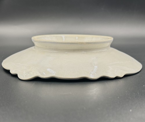 Antigua Placa MAYÓLICA WASMUEL BELGIA Azul Cobalto Blanco Rollo 9.25" C. 1890 - Imagen 6 de 14