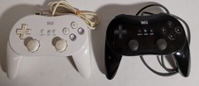 Nintendo Wii RVL-005 White  Black Handheld Wired Remotes