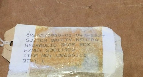 Allison Switch Safety Neutral Hydraulic Gearbox 23011922 NSN 2920010472824 - Picture 2 of 2