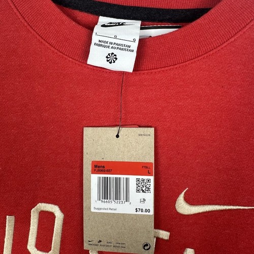 NUEVO CON ETIQUETAS XL Nike Hombres Ohio State Buckeyes OSU Cuello Redondo Sudadera Roja FJ8969-657 - Imagen 3 de 5