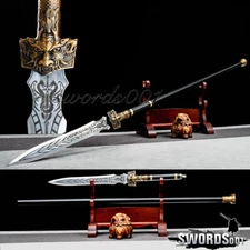 67 IN Handmade Carbon Steel Hunting Sharp Dragon Spear Kung Fu Practice Sword 
