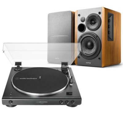 Audio-Technica Bluetooth AT-LP60XBT Plattenspieler und Edifier R1280DB Lautsprecher