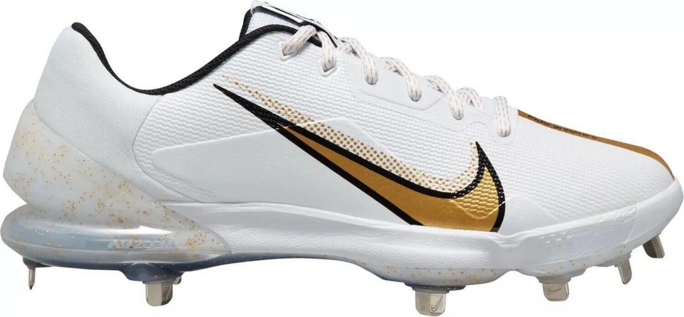 Nike Force Zoom Trout 7 Pro White Metallic Gold for Sale