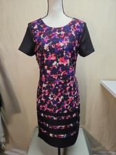 Vince Camuto Floral Sheath Dress Multicolor Women's Size 10 EUC 