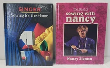 Hardcover Sewing Book Lot of 2 SINGER Sewing for the Home + Sewing With NANCY