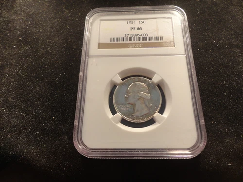 1951 SILVER WASHINGTON QUARTER NGC PF 66  25 CENT- VERY AFFORDABLE-& COLLECTIB