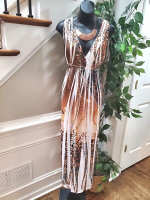 brown casual maxi dress Amabella Brown Maxi Dress - US 4