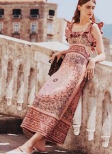 Zimmermann Matchmaker Frilled Sleeveless Midi Dress