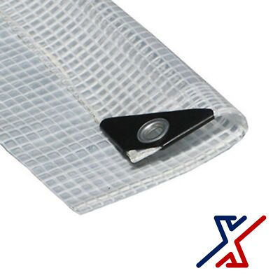 12 x 6 Clear Color 12 Mil Heavy Duty Tarp / Canopy by X1Tools/Tarps