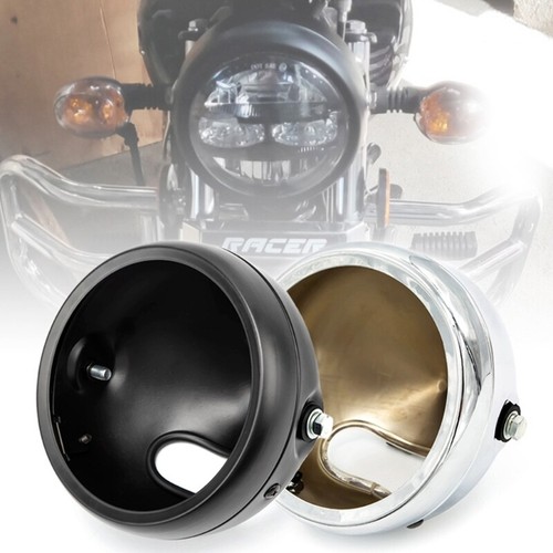 5.75 Motorcycle Headlight Housing Headlamp Light Bulb Bucket - Picture 2 of 10