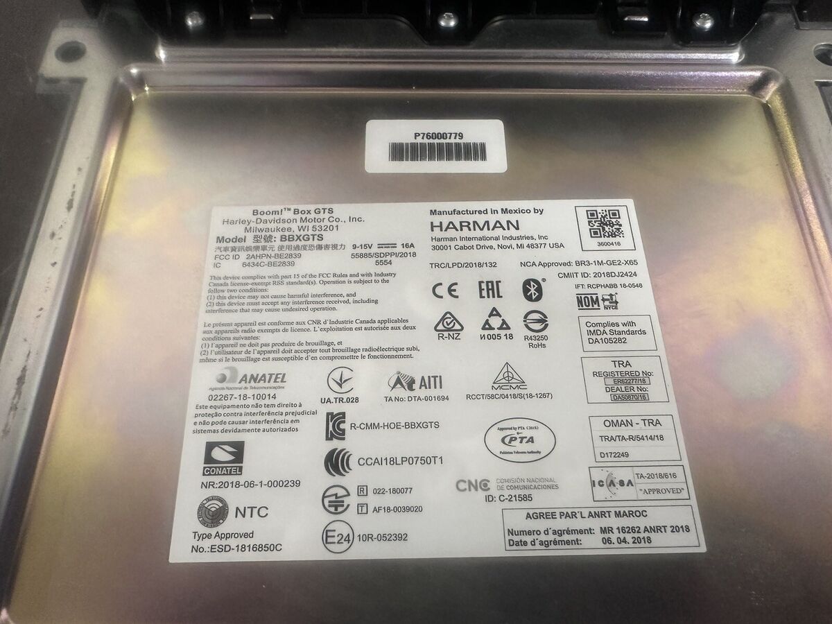 2019-2022 OEM Harley Davidson Boom Box GTS Radio GPS Antenna 2019-2022 OEM Harley Davidson Boom Box GTS Radio GPS Antenna