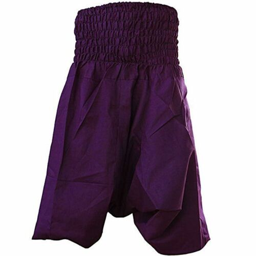 Alibaba Pantalon Baggy Yoga Sarouel Gypsy Indien 100% Coton Violet Couleur - Photo 1/2