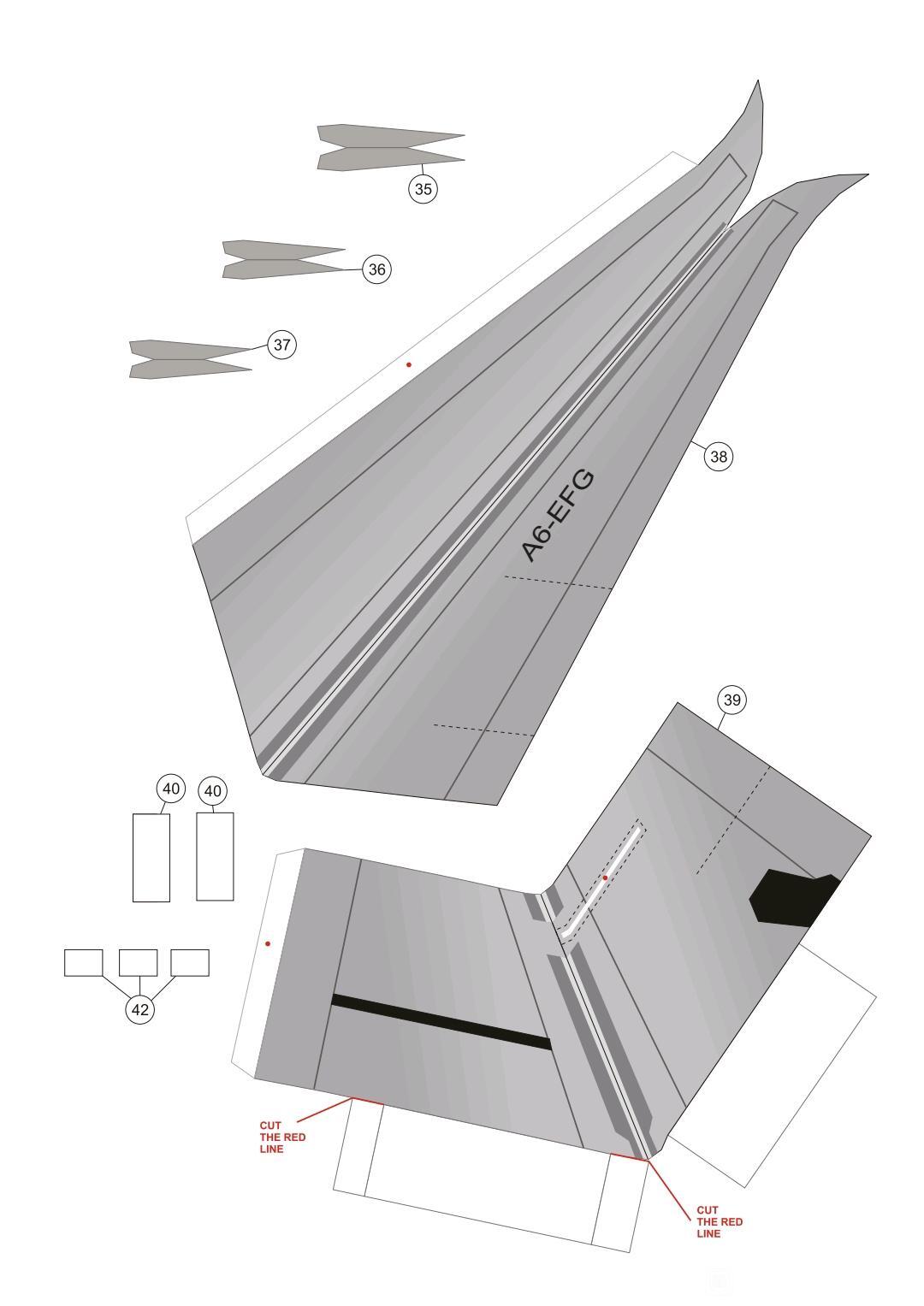 1/300 Unassembled Paper A380 Qantas Airways Civil Airliner Aviation ...