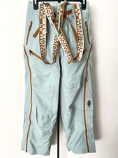 Pantaloni Free People Movement Zephyr Ski Shell XS come nuovi marrone chiaro combo bavaglino da neve ($498)