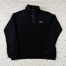 Patagonia Sweatshirt Women's XS Black Micro D Snap-T Pullover Fleece Baselayer