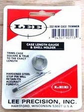 Lee Reloading Case Length Gauge and Shell Holder .222 Remington - 90113