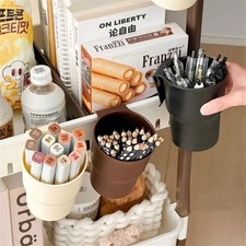 Pen Organizer - Large Capacity Hanging Storage - Plastic Cup Holder