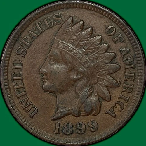 1899 Indian Head Cent Choice Extremely Fine XF+ Coin #38107
