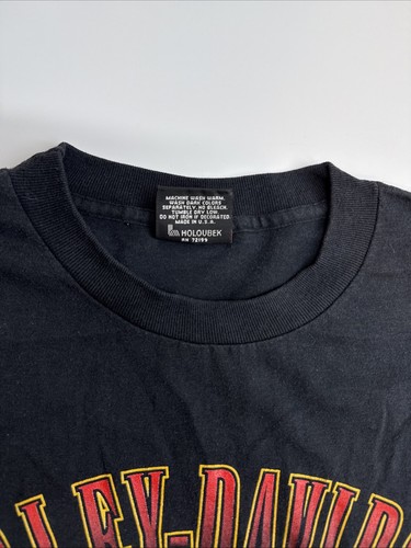 Harley-Davidson Vintage 1993 90th Anniversary T-Shirt Black Men’s Size Large - Picture 4 of 8