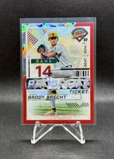 2024 Panini Baseball - (RC) Brody Brecht Red Ice Prizm - Prospect Ticket #3