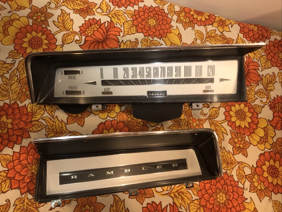 1966 Amc Rambler Velocímetro Instrumento Cluster 16.355 Milhas Testado OEM Vintage - Imagem 2 de 4