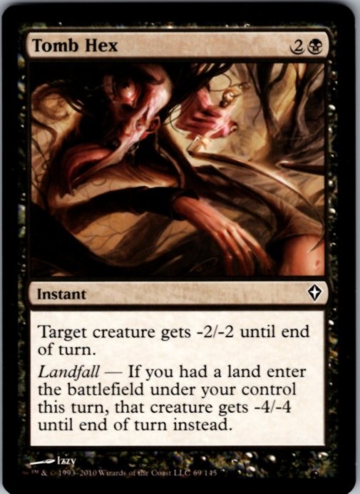 Tomb Hex 69 Common Worldwake Magic: The Gathering Lightly Played