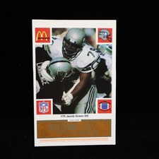 1986  Jacob Green   Seattle Seahawks McDonald's GOLD Game Card #79