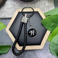 5 Stainless Steel Initial H Pendant Charm Wristlet Keychain New Free Ship D1797