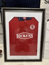 Bryan Robson signed Middlesbrough Shirt Frames Size XL