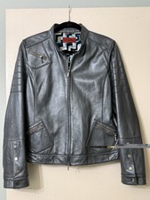Nicola Bertie Metallic Blue Leather Blazer Jacket