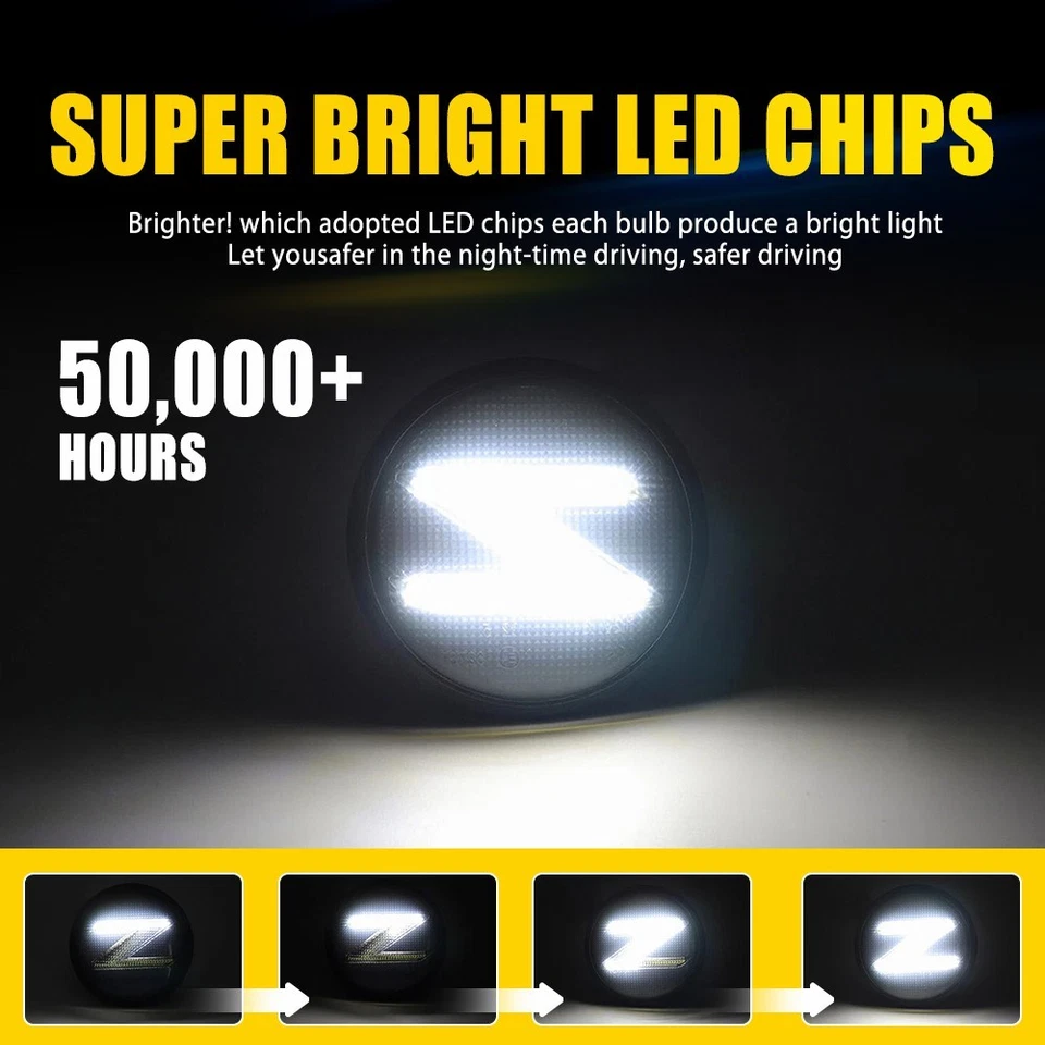 Luz de señalización lateral LED ahumada secuencial para Nissan 370Z/2003-2009 350Z 2010-2020 Foto 3 de 4