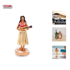 Hawaiian Hula Girl Dashboard Doll With Ukulele - Bobblehead Car Collection Fi...