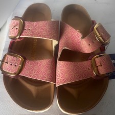 NIB Wome Birkenstock Arizona Big Buckle Birko Flor-Ceramic Pattern Rose -size 7