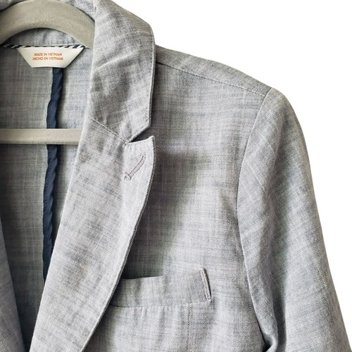 Cat & Jack Boys Light Blue Linen Blazer 2 Button Jacket Wedding Guest Church 14 - Picture 6 of 11